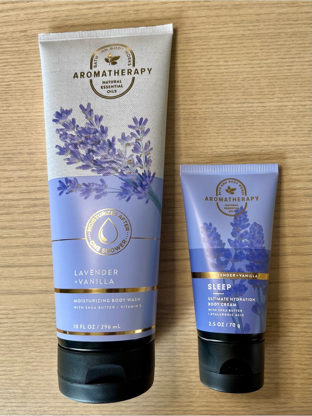 Bath & Body Works Aromatherapy Sleep Lavender Vanilla Wash & Cream Duo New
